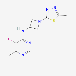 6-Ethyl-5-fluoro-N-[1-(5-methyl-1,3,4-thiadiazol-2-yl)azetidin-3-yl]pyrimidin-4-amine