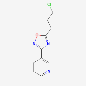 molecular formula C10H10ClN3O B2376600 3-[5-(3-Chloropropyl)-1,2,4-oxadiazol-3-yl]pyridine CAS No. 923227-07-0