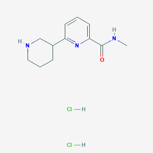 molecular formula C12H19Cl2N3O B2376603 N-Methyl-6-piperidin-3-ylpyridine-2-carboxamide dihydrochloride CAS No. 1858241-04-9