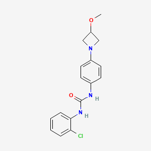 molecular formula C17H18ClN3O2 B2376610 1-(2-Chlorophenyl)-3-(4-(3-methoxyazetidin-1-yl)phenyl)urea CAS No. 2034262-40-1