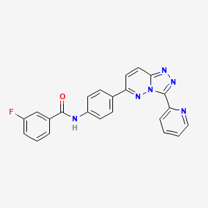 molecular formula C23H15FN6O B2376611 3-氟-N-(4-(3-(吡啶-2-基)-[1,2,4]三唑并[4,3-b]哒嗪-6-基)苯基)苯甲酰胺 CAS No. 891103-85-8