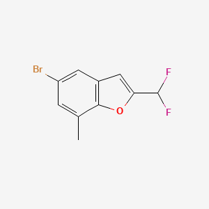 molecular formula C10H7BrF2O B2376617 5-Bromo-2-(difluoromethyl)-7-methyl-1-benzofuran CAS No. 2248383-20-0