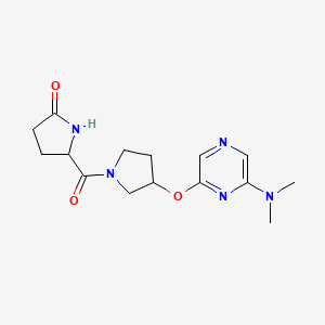 5-(3-((6-(Dimethylamino)pyrazin-2-yl)oxy)pyrrolidine-1-carbonyl)pyrrolidin-2-one