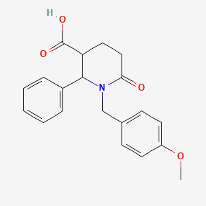 1-[(4-Methoxyphenyl)methyl]-6-oxo-2-phenylpiperidine-3-carboxylic acid