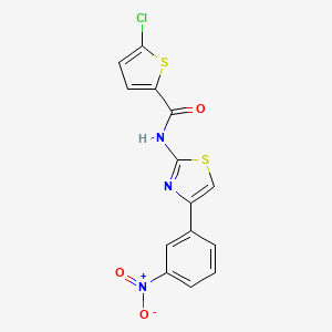 5-chloro-N-[4-(3-nitrophenyl)-1,3-thiazol-2-yl]thiophene-2-carboxamide