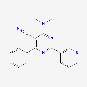 4-(Dimethylamino)-6-phenyl-2-(3-pyridinyl)-5-pyrimidinecarbonitrile