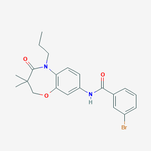 3-bromo-N-(3,3-dimethyl-4-oxo-5-propyl-2,3,4,5-tetrahydrobenzo[b][1,4]oxazepin-8-yl)benzamide
