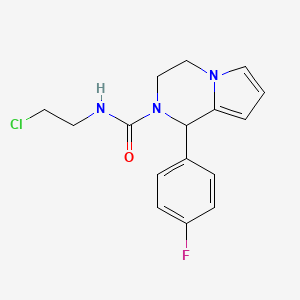 molecular formula C16H17ClFN3O B2376654 N-(2-chloroethyl)-1-(4-fluorophenyl)-3,4-dihydropyrrolo[1,2-a]pyrazine-2(1H)-carboxamide CAS No. 900012-55-7