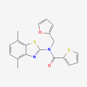 N-(4,7-dimethylbenzo[d]thiazol-2-yl)-N-(furan-2-ylmethyl)thiophene-2-carboxamide