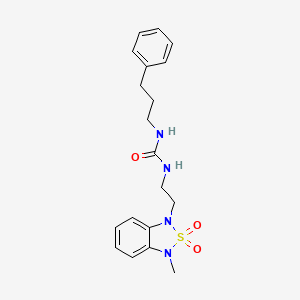 1-(2-(3-methyl-2,2-dioxidobenzo[c][1,2,5]thiadiazol-1(3H)-yl)ethyl)-3-(3-phenylpropyl)urea