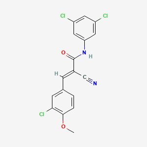 (E)-3-(3-chloro-4-methoxyphenyl)-2-cyano-N-(3,5-dichlorophenyl)prop-2-enamide
