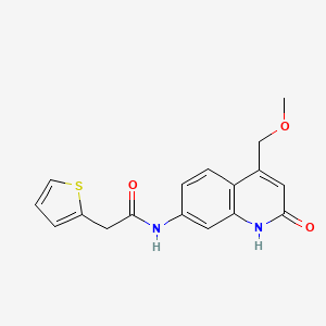 N-(4-(methoxymethyl)-2-oxo-1,2-dihydroquinolin-7-yl)-2-(thiophen-2-yl)acetamide