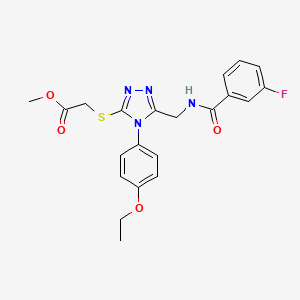 Methyl 2-[[4-(4-ethoxyphenyl)-5-[[(3-fluorobenzoyl)amino]methyl]-1,2,4-triazol-3-yl]sulfanyl]acetate