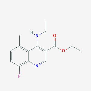 Ethyl 4-(ethylamino)-8-fluoro-5-methylquinoline-3-carboxylate