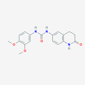 molecular formula C18H19N3O4 B2376685 1-(3,4-二甲氧基苯基)-3-(2-氧代-1,2,3,4-四氢喹啉-6-基)脲 CAS No. 1171085-14-5