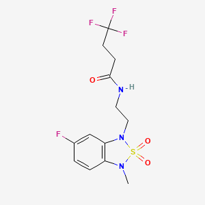4,4,4-trifluoro-N-(2-(6-fluoro-3-methyl-2,2-dioxidobenzo[c][1,2,5]thiadiazol-1(3H)-yl)ethyl)butanamide