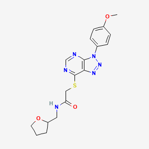 2-[[3-(4-methoxyphenyl)-7-triazolo[4,5-d]pyrimidinyl]thio]-N-(2-oxolanylmethyl)acetamide