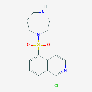 molecular formula C14H16ClN3O2S B023767 1-(1-氯-5-异喹啉磺酰基)高哌嗪 CAS No. 105628-70-4