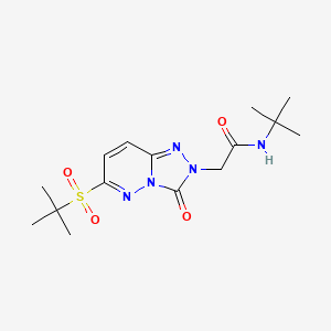 molecular formula C15H23N5O4S B2376713 N-(tert-butyl)-2-[6-(tert-butylsulfonyl)-3-oxo[1,2,4]triazolo[4,3-b]pyridazin-2(3H)-yl]acetamide CAS No. 1357727-49-1