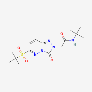 molecular formula C15H23N5O4S B2376713 N-tert-butyl-2-[6-(2-methylpropane-2-sulfonyl)-3-oxo-2H,3H-[1,2,4]triazolo[4,3-b]pyridazin-2-yl]acetamide CAS No. 1357727-49-1