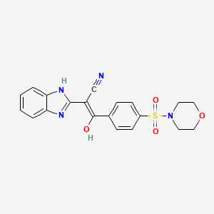 2-(1H-benzo[d]imidazol-2(3H)-ylidene)-3-(4-(morpholinosulfonyl)phenyl)-3-oxopropanenitrile