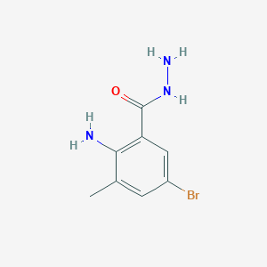 molecular formula C8H10BrN3O B2376715 2-Amino-5-bromo-3-methylbenzenecarbohydrazide CAS No. 1049139-87-8