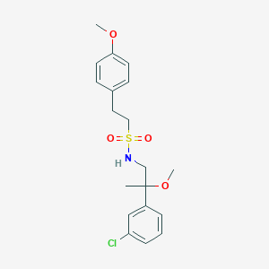 N-(2-(3-chlorophenyl)-2-methoxypropyl)-2-(4-methoxyphenyl)ethanesulfonamide
