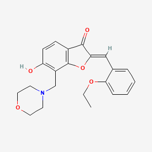 (2Z)-2-[(2-ethoxyphenyl)methylidene]-6-hydroxy-7-(morpholin-4-ylmethyl)-1-benzofuran-3-one