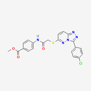 Methyl 4-(2-((3-(4-chlorophenyl)-[1,2,4]triazolo[4,3-b]pyridazin-6-yl)thio)acetamido)benzoate