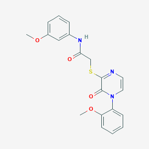 molecular formula C20H19N3O4S B2376743 N-(3-甲氧基苯基)-2-[4-(2-甲氧基苯基)-3-氧代吡嗪-2-基]硫代乙酰胺 CAS No. 899944-87-7