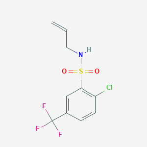 molecular formula C10H9ClF3NO2S B2376746 2-chloro-N-(prop-2-en-1-yl)-5-(trifluoromethyl)benzene-1-sulfonamide CAS No. 757221-31-1