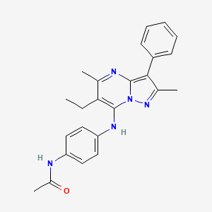 N-(4-((6-ethyl-2,5-dimethyl-3-phenylpyrazolo[1,5-a]pyrimidin-7-yl)amino)phenyl)acetamide
