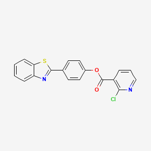 molecular formula C19H11ClN2O2S B2376757 [4-(1,3-Benzothiazol-2-yl)phenyl] 2-chloropyridine-3-carboxylate CAS No. 1147415-61-9