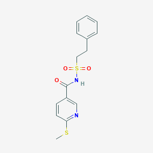 6-Methylsulfanyl-N-(2-phenylethylsulfonyl)pyridine-3-carboxamide