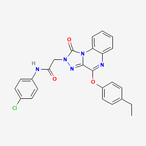 molecular formula C25H20ClN5O3 B2376761 N-(4-chlorophenyl)-2-[4-(4-ethylphenoxy)-1-oxo[1,2,4]triazolo[4,3-a]quinoxalin-2(1H)-yl]acetamide CAS No. 1189444-27-6