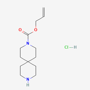 molecular formula C13H23ClN2O2 B2376763 Allyl 3,9-diazaspiro[5.5]undecane-3-carboxylate hydrochloride CAS No. 2007909-61-5