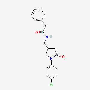 N-[[1-(4-chlorophenyl)-5-oxopyrrolidin-3-yl]methyl]-2-phenylacetamide