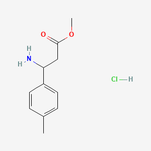 molecular formula C11H16ClNO2 B2376774 Methyl 3-amino-3-(4-methylphenyl)propanoate hydrochloride CAS No. 101207-50-5