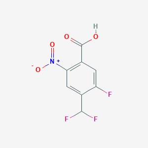 molecular formula C8H4F3NO4 B2376780 4-(Difluoromethyl)-5-fluoro-2-nitrobenzoic acid CAS No. 2092581-37-6