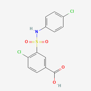 molecular formula C13H9Cl2NO4S B2376787 4-Chloro-3-(4-chloro-phenylsulfamoyl)-benzoic acid CAS No. 325724-62-7