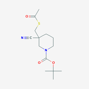 Tert-butyl 3-(acetylsulfanylmethyl)-3-cyanopiperidine-1-carboxylate