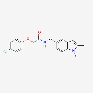 2-(4-chlorophenoxy)-N-[(1,2-dimethylindol-5-yl)methyl]acetamide