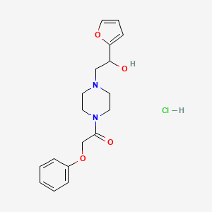 1-(4-(2-(Furan-2-yl)-2-hydroxyethyl)piperazin-1-yl)-2-phenoxyethanone hydrochloride