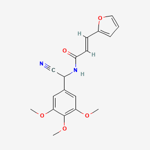 (E)-N-[Cyano-(3,4,5-trimethoxyphenyl)methyl]-3-(furan-2-yl)prop-2-enamide
