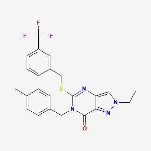 2-ethyl-6-(4-methylbenzyl)-5-((3-(trifluoromethyl)benzyl)thio)-2H-pyrazolo[4,3-d]pyrimidin-7(6H)-one