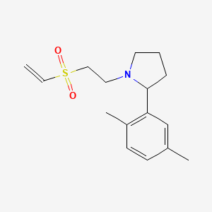 molecular formula C16H23NO2S B2376825 2-(2,5-Dimethylphenyl)-1-(2-ethenylsulfonylethyl)pyrrolidine CAS No. 2248837-93-4