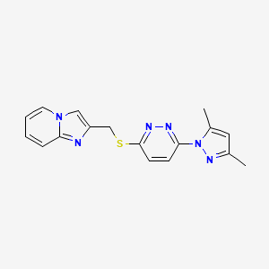 2-(((6-(3,5-dimethyl-1H-pyrazol-1-yl)pyridazin-3-yl)thio)methyl)imidazo[1,2-a]pyridine
