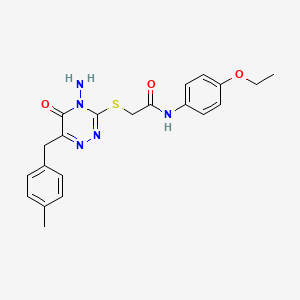 2-((4-amino-6-(4-methylbenzyl)-5-oxo-4,5-dihydro-1,2,4-triazin-3-yl)thio)-N-(4-ethoxyphenyl)acetamide