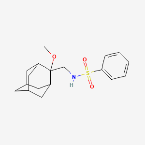 molecular formula C18H25NO3S B2376842 N-(((1R,3S,5r,7r)-2-甲氧基金刚烷-2-基)甲基)苯磺酰胺 CAS No. 1797160-40-7