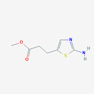 molecular formula C7H10N2O2S B2376844 Methyl 3-(2-amino-1,3-thiazol-5-yl)propanoate CAS No. 883501-73-3